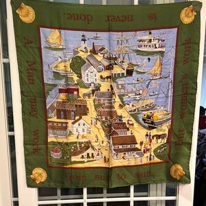 Elizabeth Mumford, scarf, complete cell, hand rolled and stitched